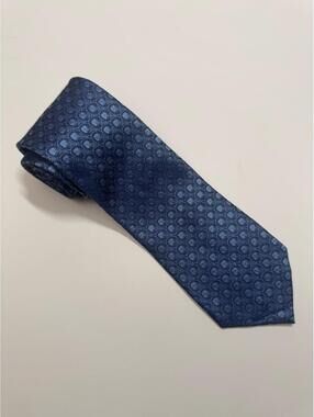 Calvin Klein 100% Silk Tie In Blue